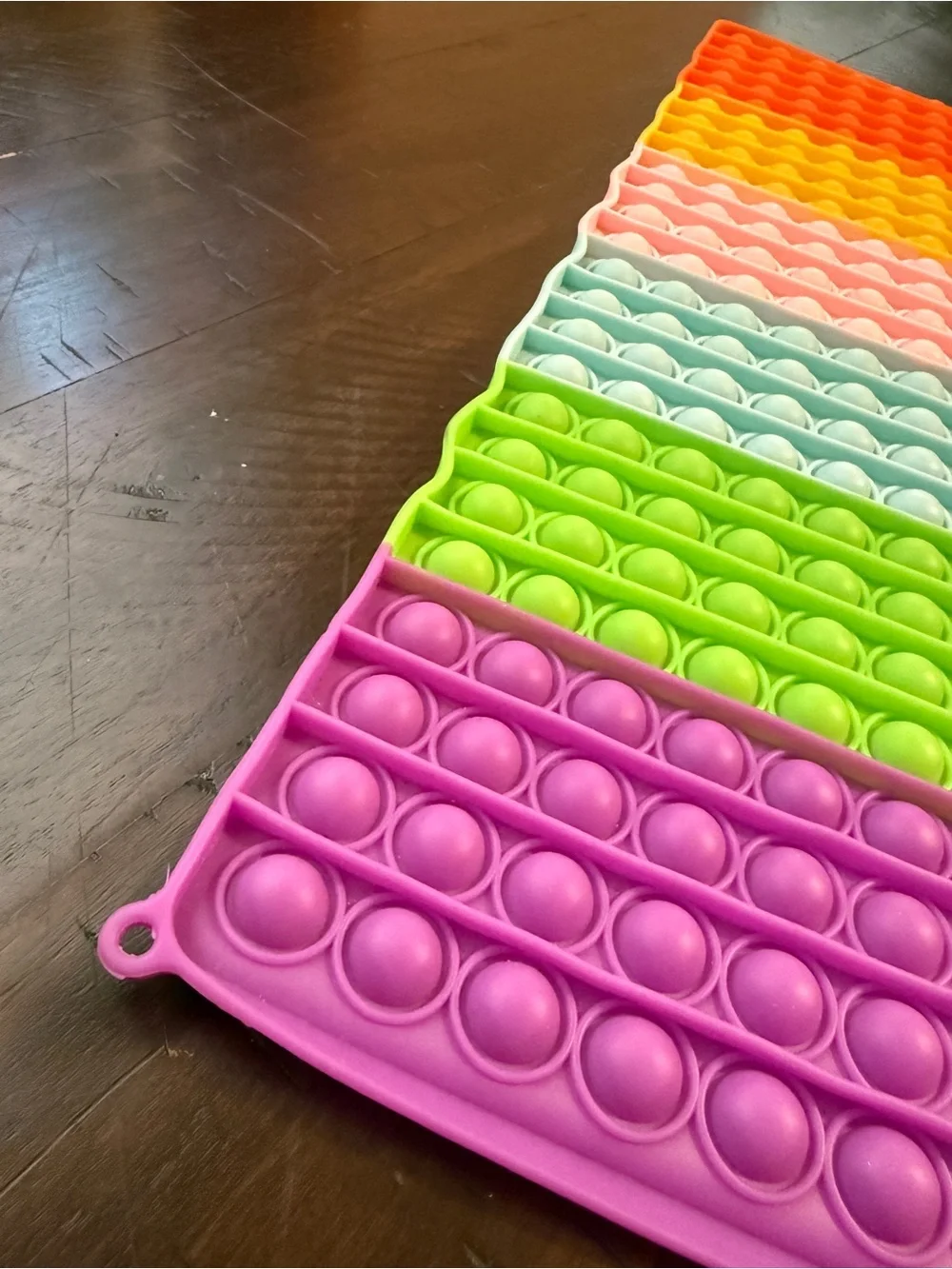 Large Rainbow Kids Pop It Fidget Sensory Toy - Multi-Color